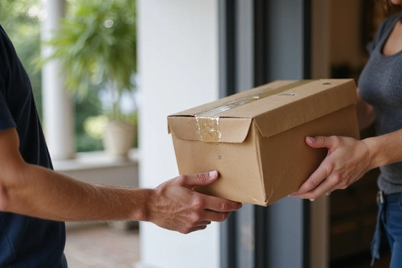Paczka dostarczana przez kuriera